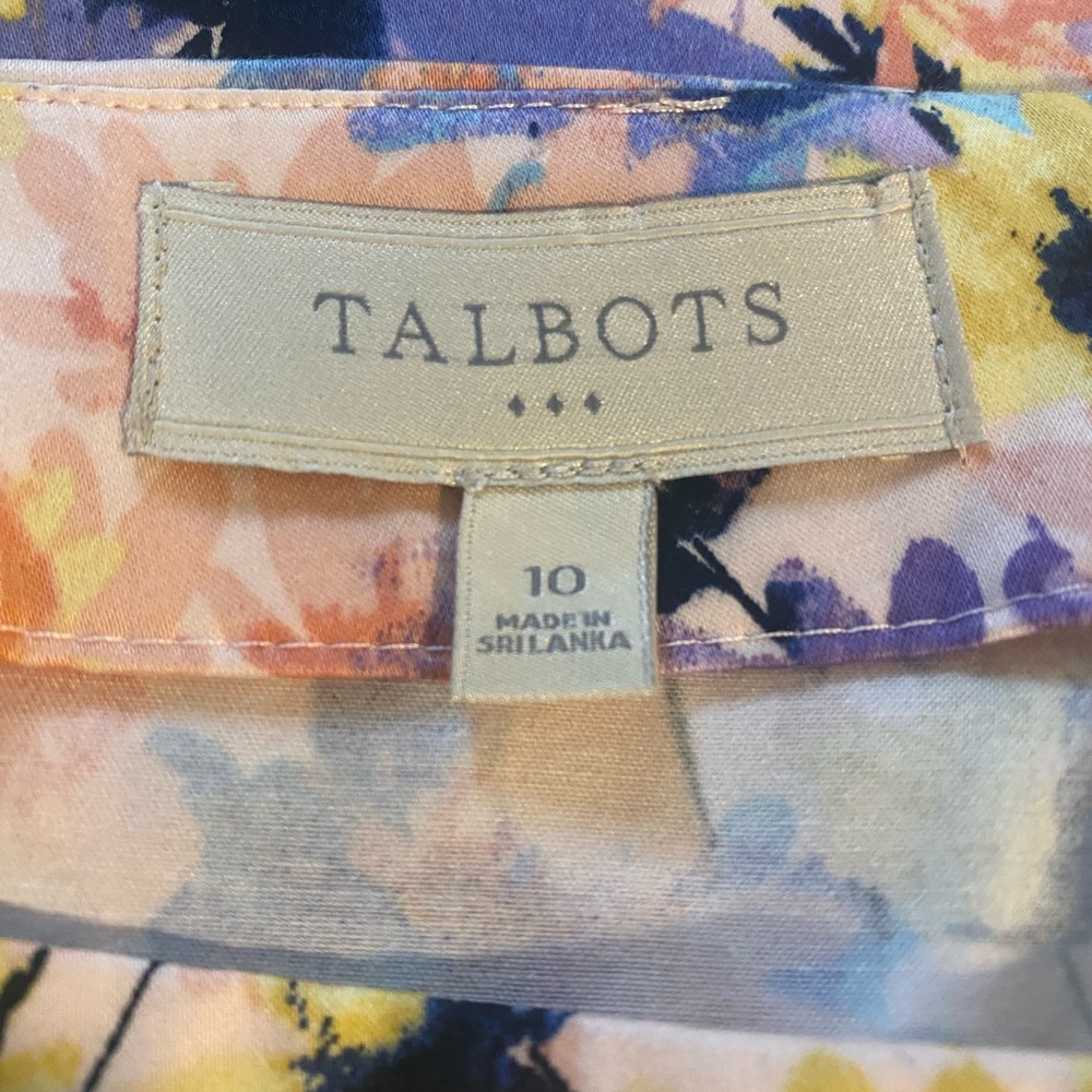 Talbots Sz 10 Elegant Floral Pencil Skirt - Picture 2 of 6